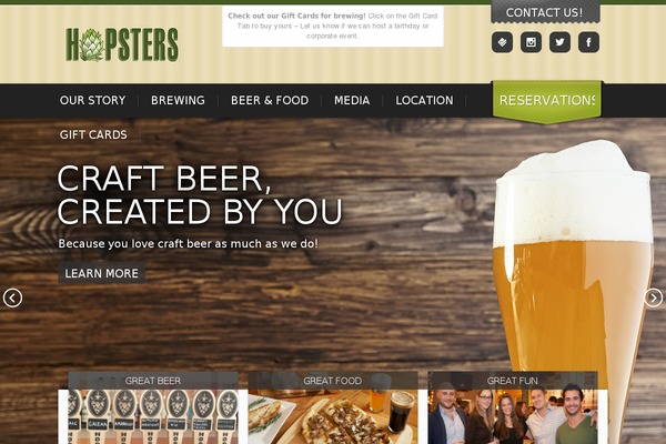 hopsters.net site used Bistro-child