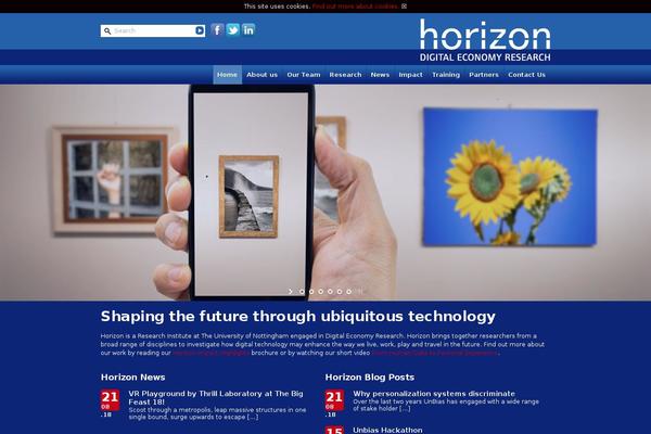 horizon.ac.uk site used Horizon-theme