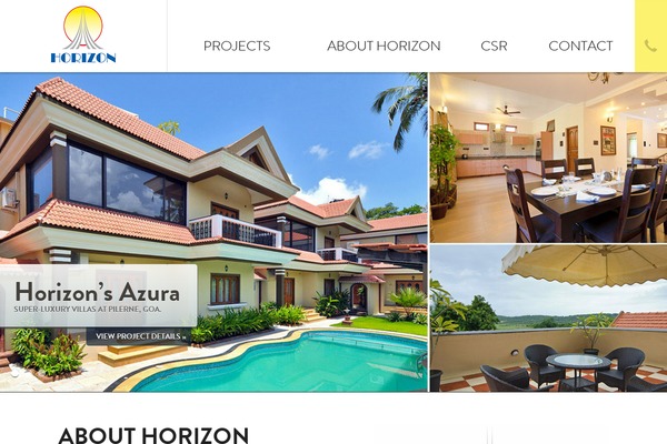 Horizon theme site design template sample
