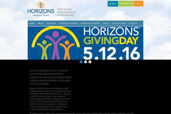 Horizons theme site design template sample