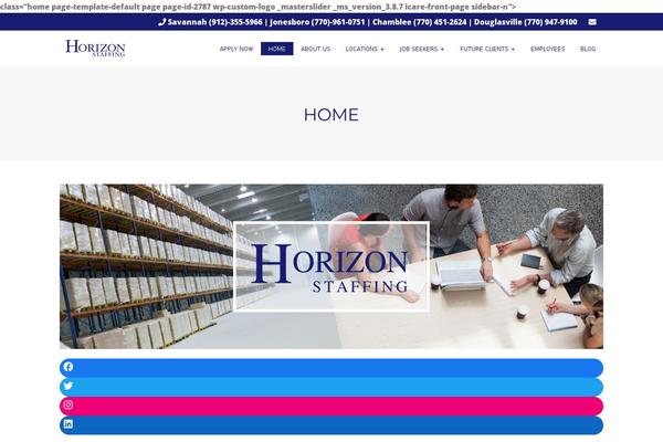 horizonstaffing.com site used iCare