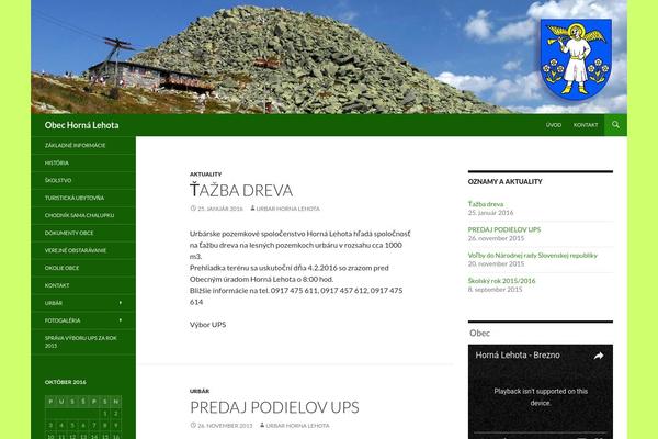 horna-lehota.sk site used Twenty Fourteen