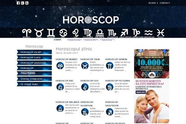 horoscop.ro site used Horoscope