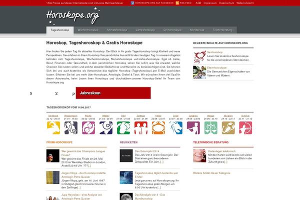 horoskope.org site used Oxygenous
