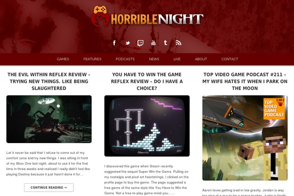 horriblenight.com site used Bloggy-v3-0