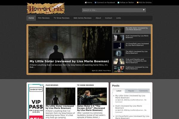 horrorcritic.com site used Gabfire-snapwire-628bb9f