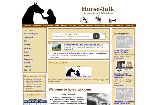 horse-talk.com site used Hourse_talk__connies_design