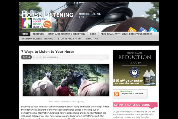 horselistening.com site used Ultra