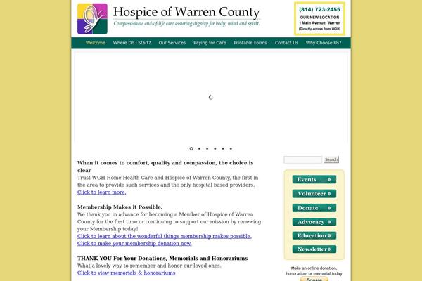 Hospice theme site design template sample