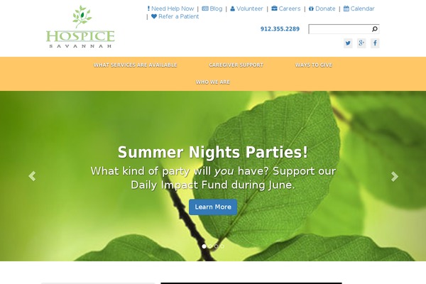 Hospice theme site design template sample