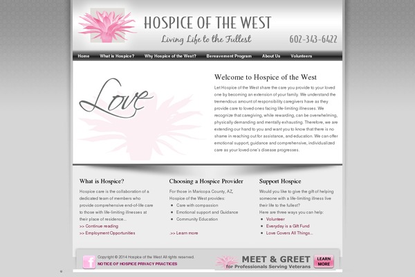 hospicewestaz.com site used Essence-silver