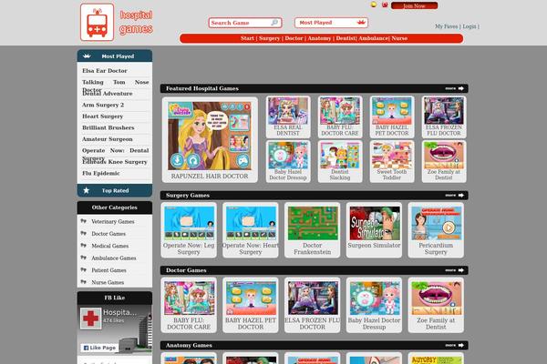 hospital-games.net site used Zipgame