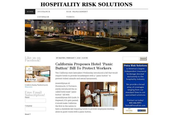 hospitalityrisksolutions.com site used Petrablog