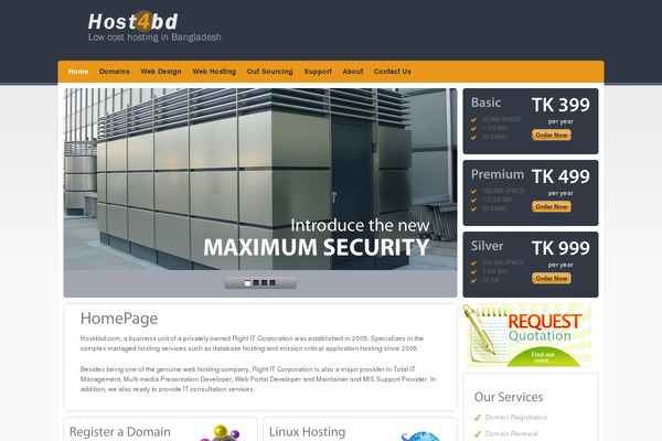 host4bd.com site used Hosting Square