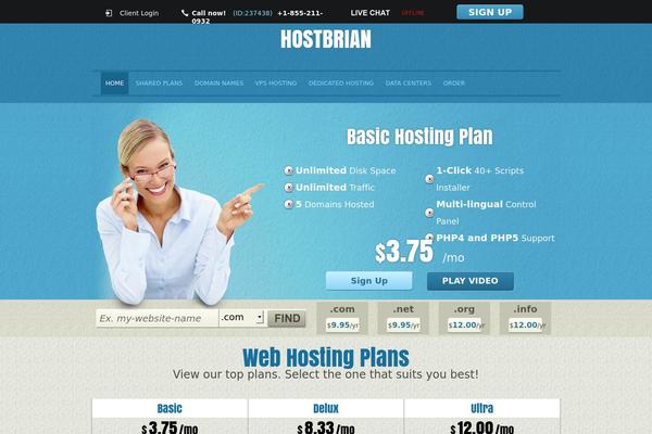 hostbrian.com site used Smart-hosting