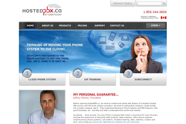 hostedpbx.ca site used Hosted-pbx