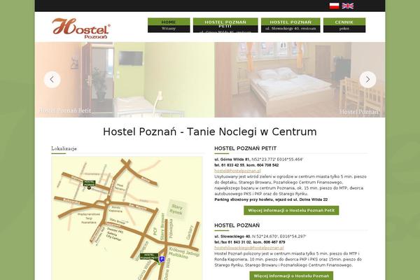 Hostel theme site design template sample