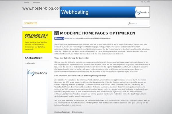 hoster-blog.com site used Yoo_pure_wp