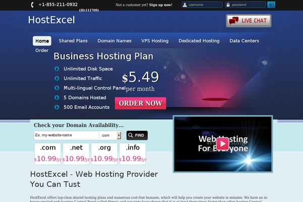 hostexcel.net site used Business-satellite