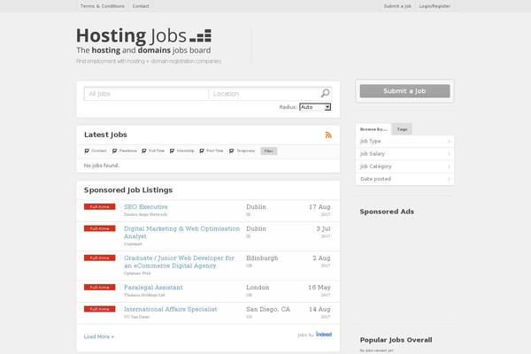 hostingjobs.co site used Jobroller