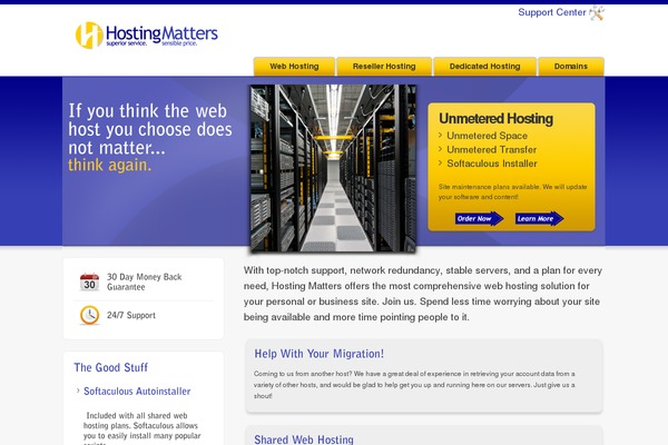 hostingmatters.com site used Planet-hosting