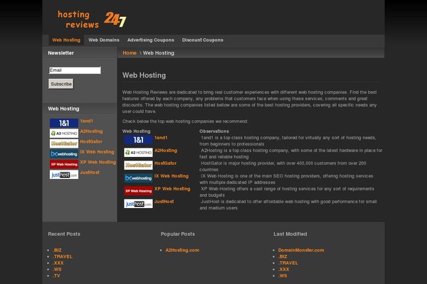 Afterburner theme site design template sample