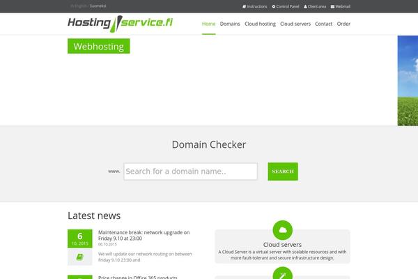 hostingservice.fi site used Hostingpalvelu