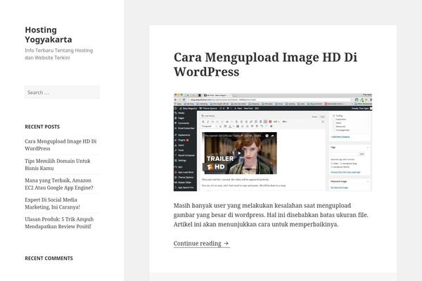 Twenty Fifteen theme site design template sample