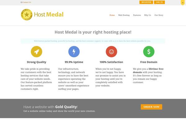 Hostme v2 theme site design template sample