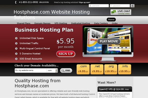 hostphase.com site used New-evolution