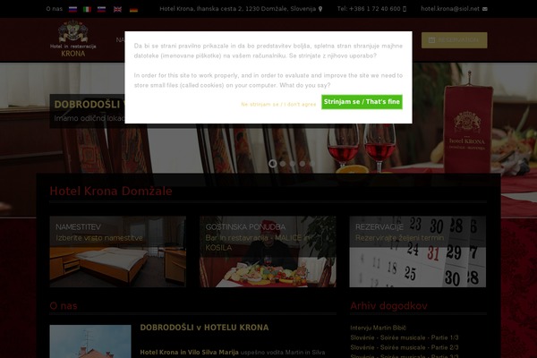 hotel-krona.com site used Hotec