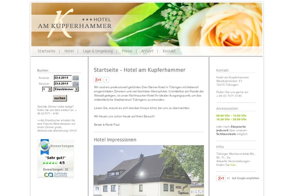 hotel-kupferhammer.de site used Kupferhammer