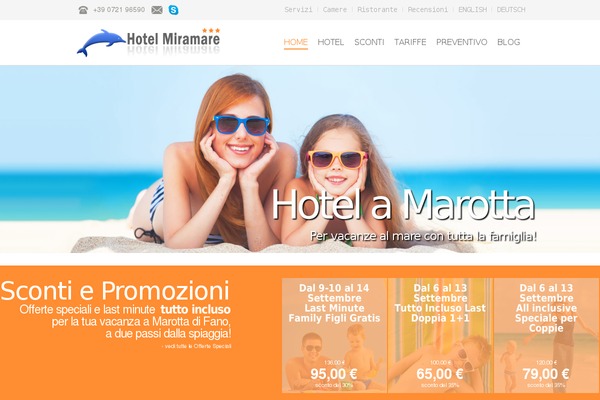 hotel-miramare.com site used Moustache