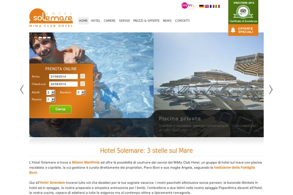 hotel-solemare.it site used Guesthouse