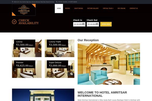 hotelamritsarinternational.com site used Hillter