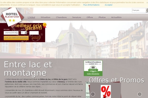 hotelannecy-alexandra.fr site used WP Diary