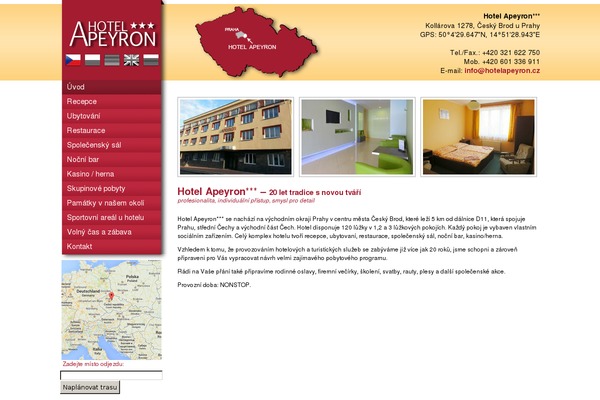 hotelapeyron.cz site used Yeti-design