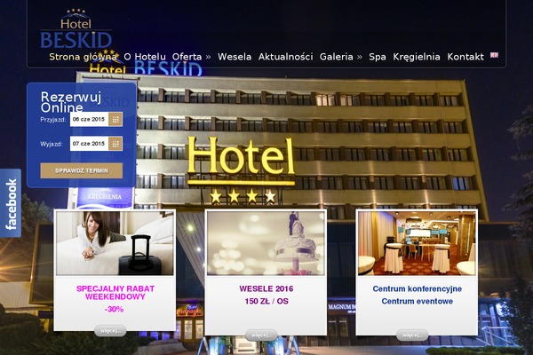 hotelbeskid.pl site used Hotel_template