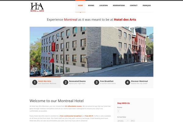 hoteldesarts.ca site used Hoteldesarts