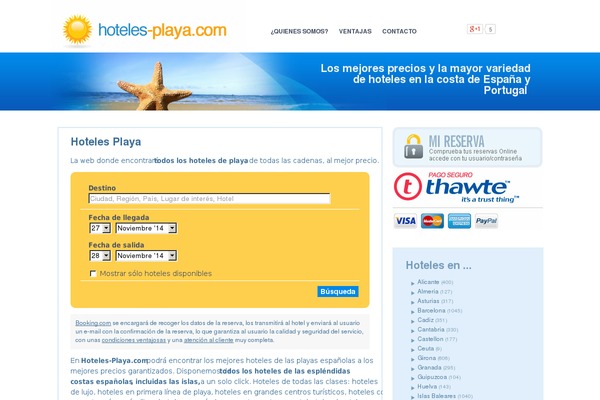 hoteles-playa.com site used Hoteles-playa_v2