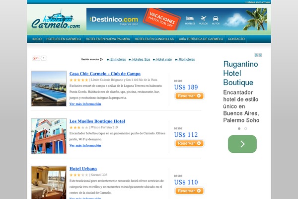 Site using Booking-hotels plugin