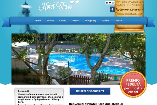 hotelfarobelletti.it site used Faro