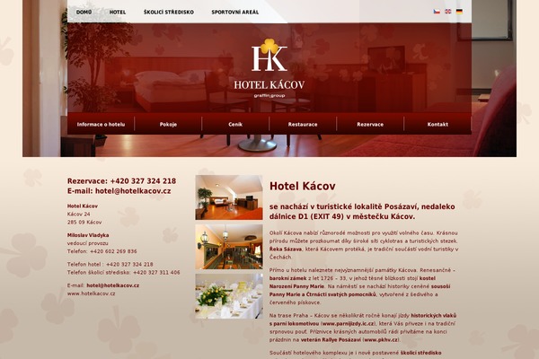 hotelkacov.cz site used Hotelkacov