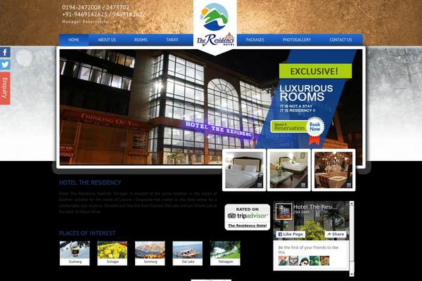 hotelresidencykashmir.com site used Residency