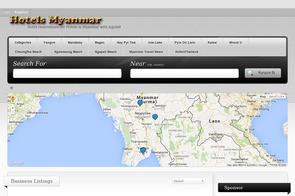 Vantage theme site design template sample