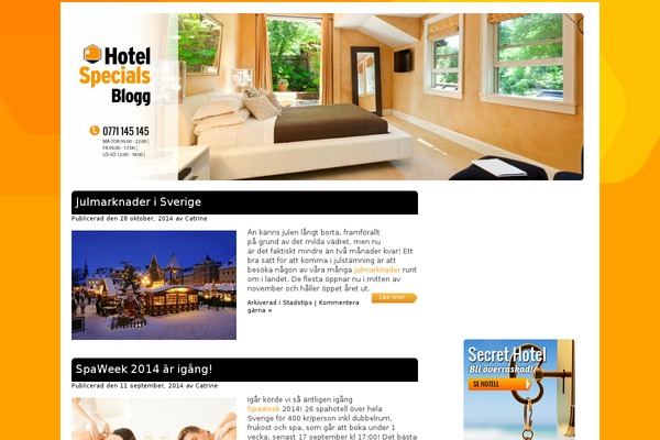 hotelspecialsblogg.se site used Hotelblog
