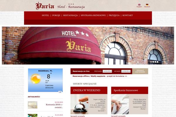 hotelvaria.pl site used Varia
