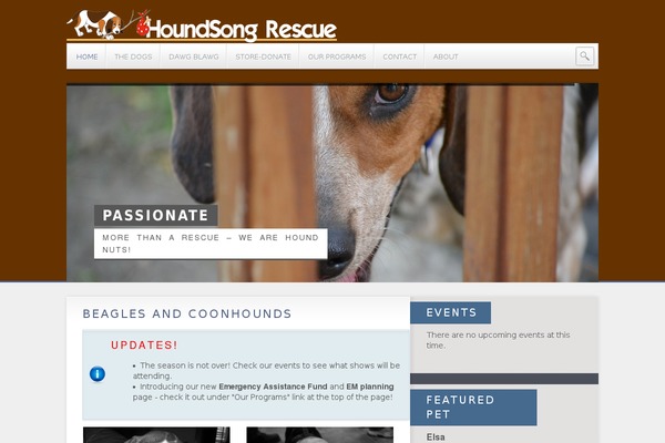 houndsong.com site used Animal_care_theme