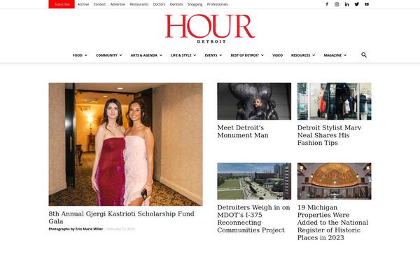 hourdetroit.com site used Newspaper-hd