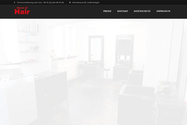 Barber theme site design template sample